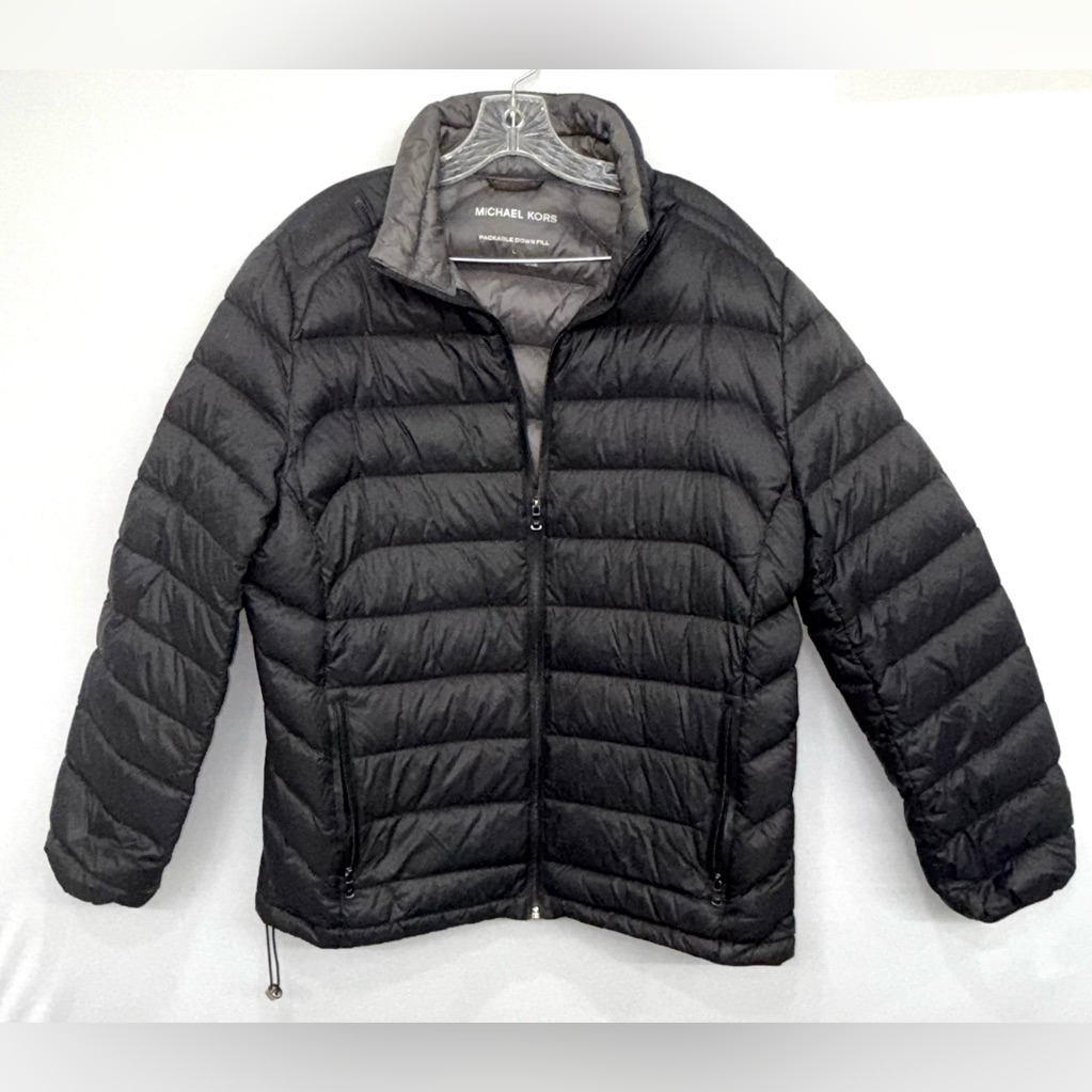 Michael Kors Classic Packable Goose Down Filled Black Puffer Coat Women’s Large